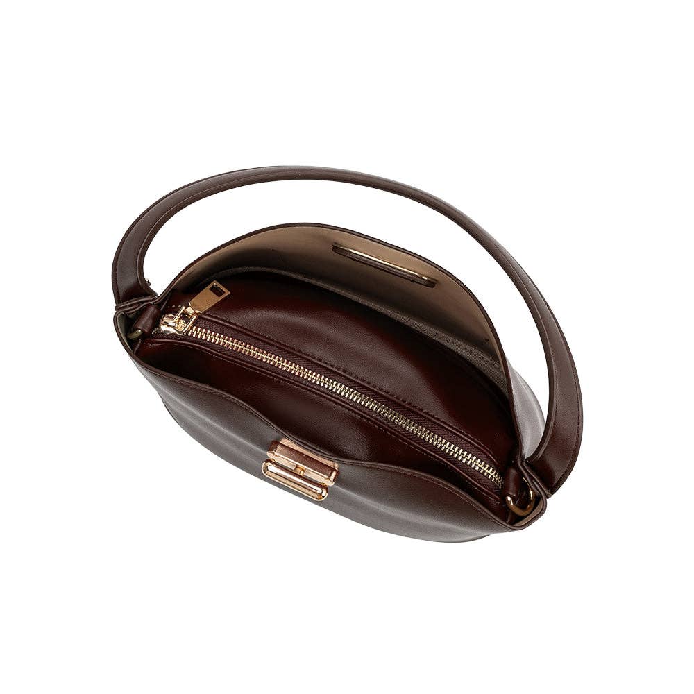Lana Espresso Recycled Vegan Leather Crossbody