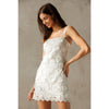 WHITE FLORAL PARTY DRESS