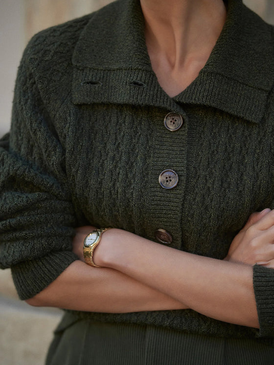 BRIDGET HALF BUTTON SWEATER