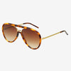 FREYRS Eyewear - Shay Aviator Sunglasses: Tortoise/Gradient Brown