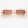 FREYRS Eyewear - Noa Acetate Unisex Rectangular Sunglasses : Light Pink