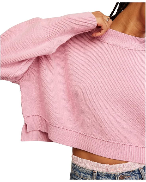 EASY STREET STRIPE CROP PULLOVER SWEATER