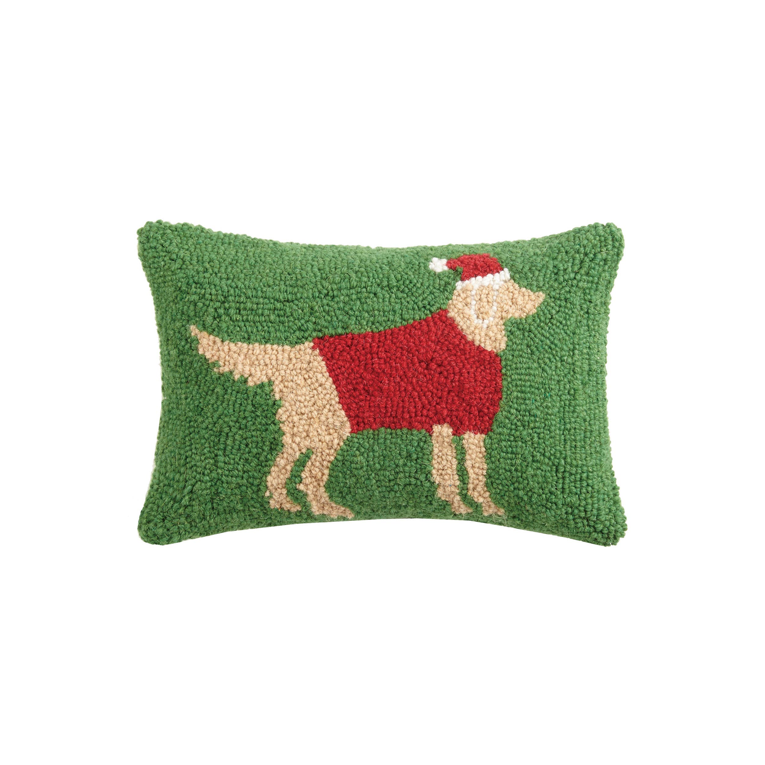 CHRISTMAS GOLDEN RETRIEVER DOG HOOK PILLOW