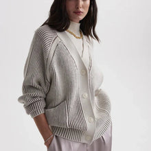  JUDE PLATED CARDIGAN SWEATER