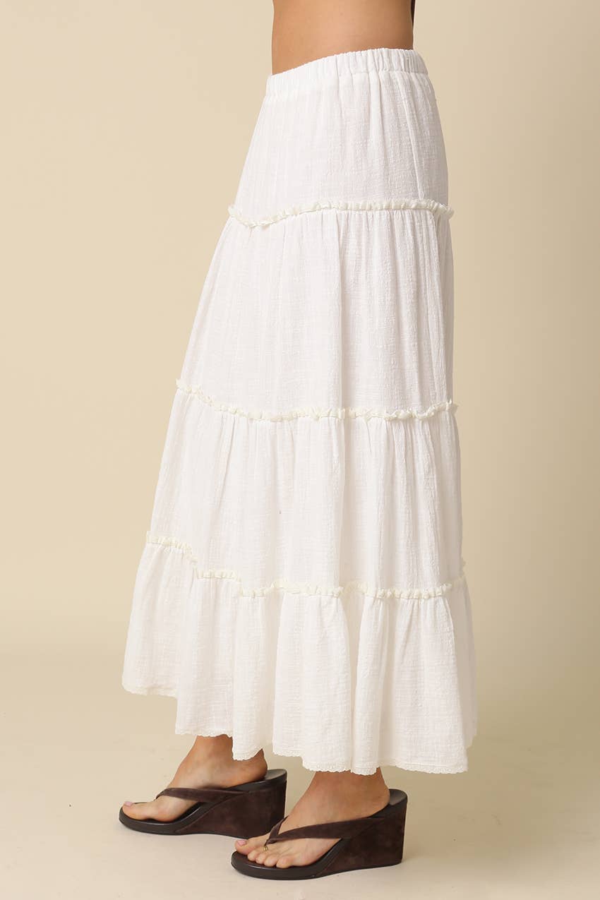 BROOKE TIERED MAXI SKIRT