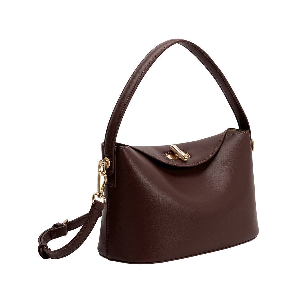 Lana Espresso Recycled Vegan Leather Crossbody