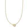 HOLLAND HEART PENDANT NECKLACE in white crystal