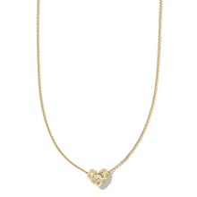  HOLLAND HEART PENDANT NECKLACE in white crystal