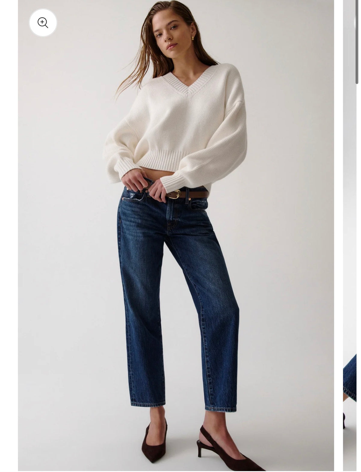 Issa Mid Rise Relaxed Ankle Straight Denim