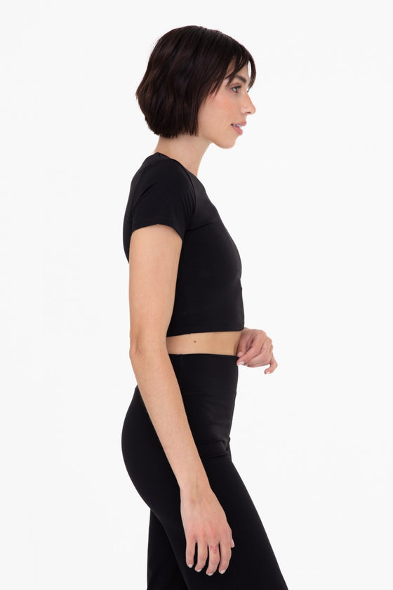 CROPPED ATHLETIC GRAPHENE TOP