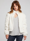 PUFF SLEEVE STARRY WHITE JACKET