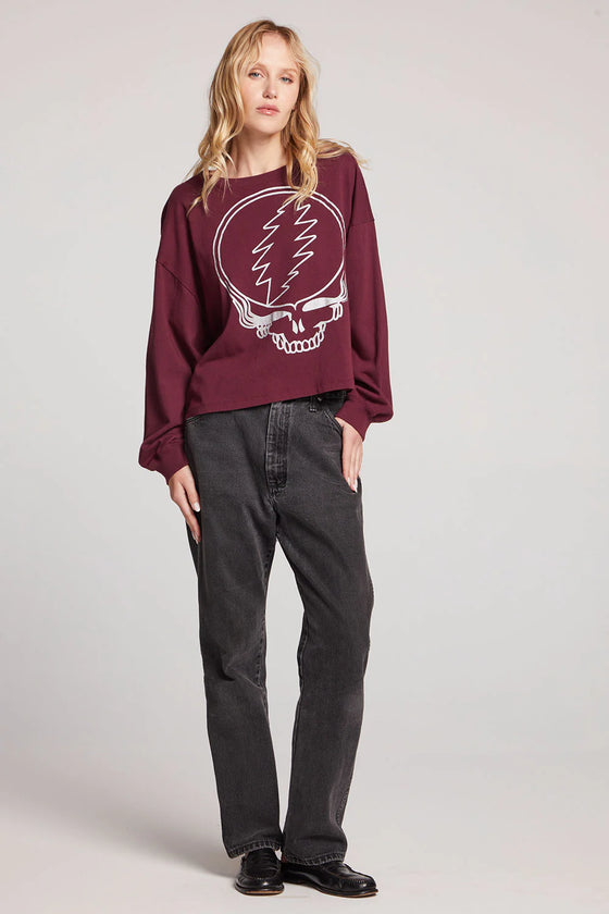 GRATEFUL DEAD SILVER STEALIE LONG SLEEVE TEE