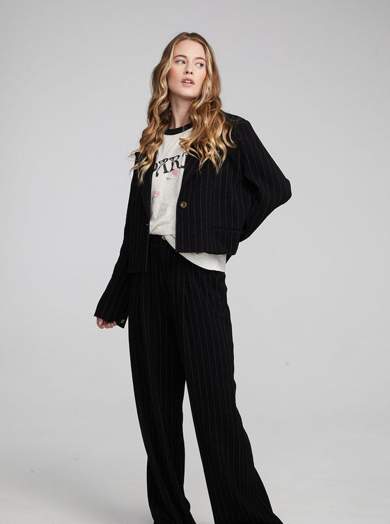 SANTANA BEVERLY PINSTRIPE BLAZER