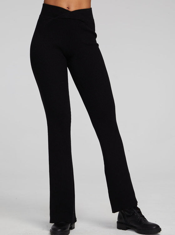 PARTY SHADOW BLACK FLARE PANTS