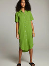 SEBASTIAN PIQUANT GREEN BUTTON DOWN DRESS