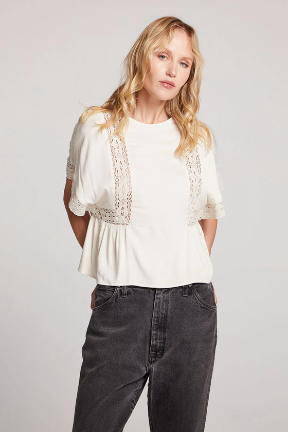 STARRY PETAL SHORT SLEEVE BLOUSE