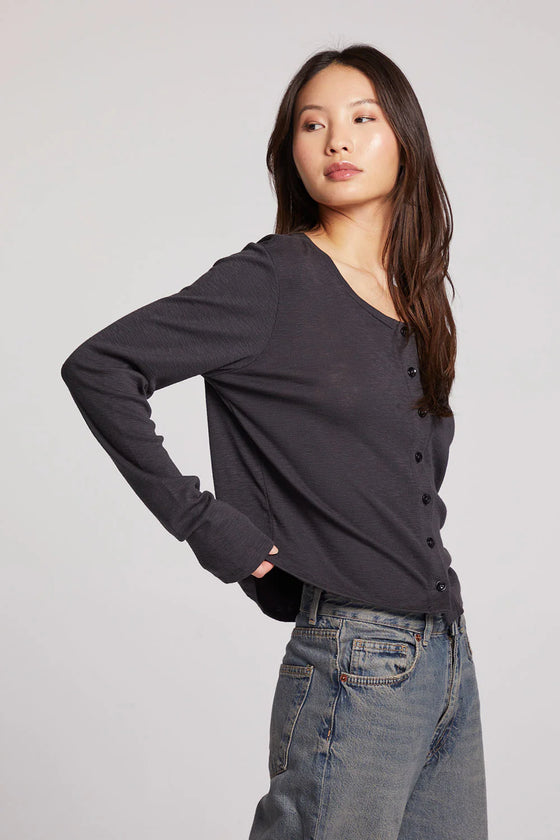 BRADY BUTTON UP PULLOVER TOP