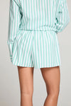 PASO COTTON POPLIN BUTTON UP SHIRT in aloe stripe