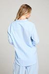 PASO COTTON POPLIN BUTTON UP SHIRT in skyway blue