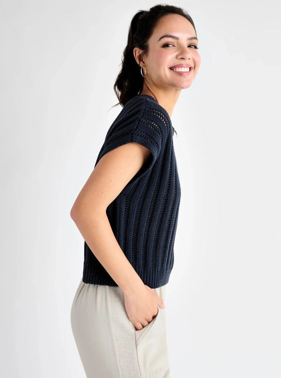 CAMILLE POINTELLE SWEATER TOP