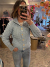 CABLE COLLAR CARDIGAN