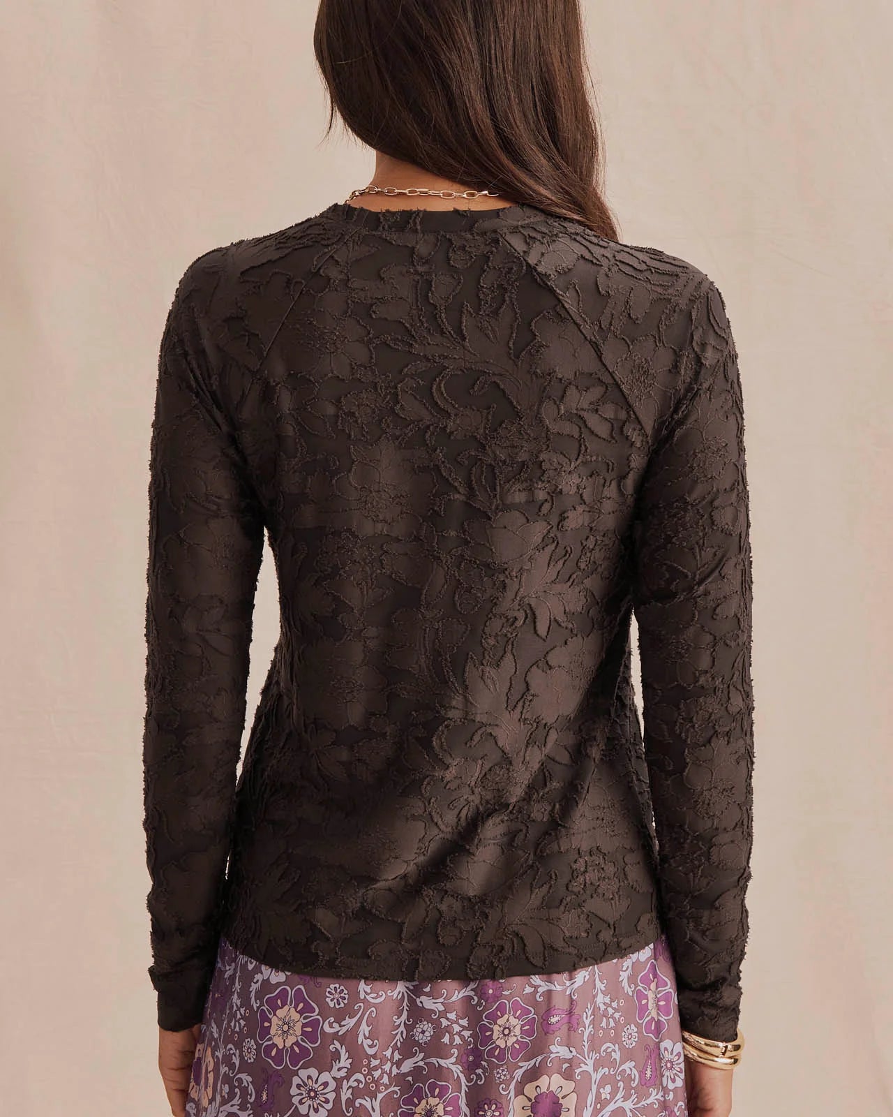 Cecilia Burnout Floral Tee