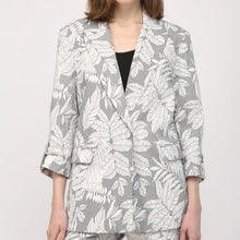  LEAF PRINTED CHIC BLAZER