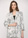 LEAF PRINTED CHIC BLAZER