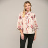 FLORAL PRINT CHIFFON BLOUSE