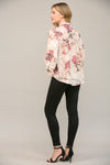 FLORAL PRINT CHIFFON BLOUSE