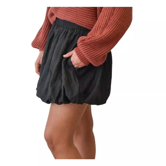 BUBBLE HEM MINI SKIRT