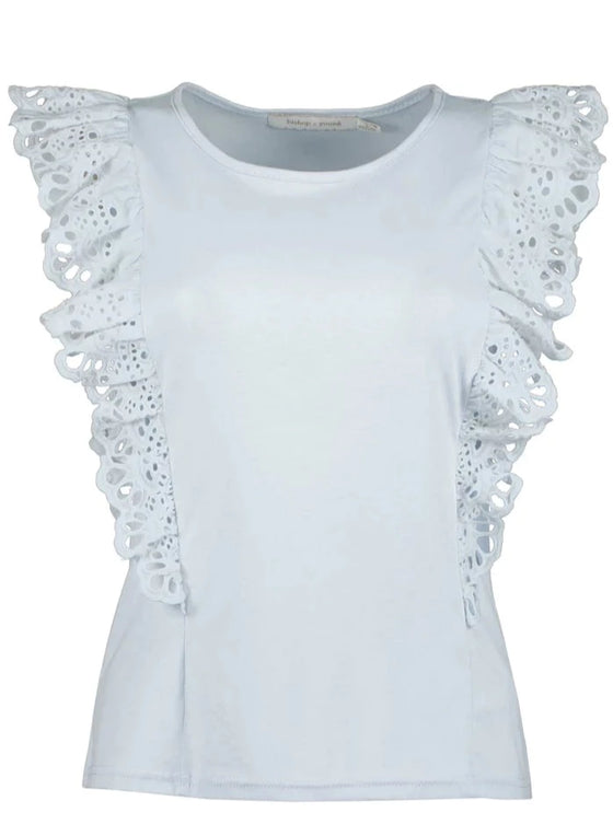 BRUNA EYELET TEE