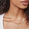 AMELIA CROSS NECKLACE GIFT SET in gold white crystal