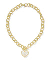 HAISLEY HEART GOLD STATEMENT NECKLACE