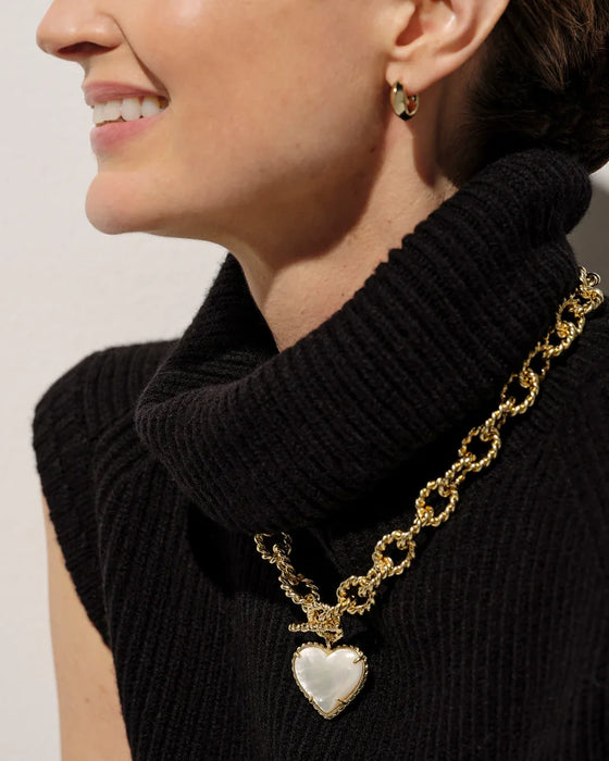 HAISLEY HEART GOLD STATEMENT NECKLACE