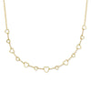 HAISLEY HEART STRAND GOLD NECKLACE in gold white crystal