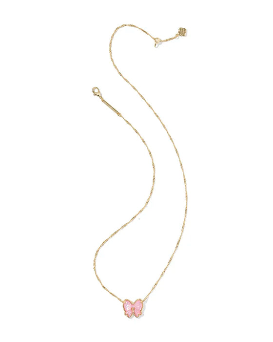 HALEY BOW GOLD SHORT PENDANT REVERSIBLE NECKLACE