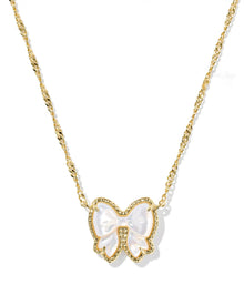  HALEY BOW GOLD SHORT PENDANT REVERSIBLE NECKLACE