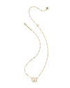 HALEY BOW GOLD SHORT PENDANT REVERSIBLE NECKLACE