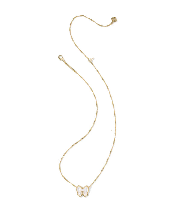 HALEY BOW GOLD SHORT PENDANT REVERSIBLE NECKLACE