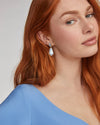 HALLIE CONVERTIBLE DROP GOLD EARRINGS in sky blue mother of pearl