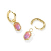 HALLIE HUGGIE GOLD EARRINGS in sunrise watercolor