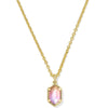 HALLIE PENDANT GOLD NECKLACE in sunrise watercolor