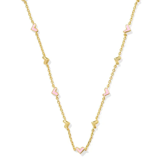 HAVEN STRAND NECKLACE in pink enamel