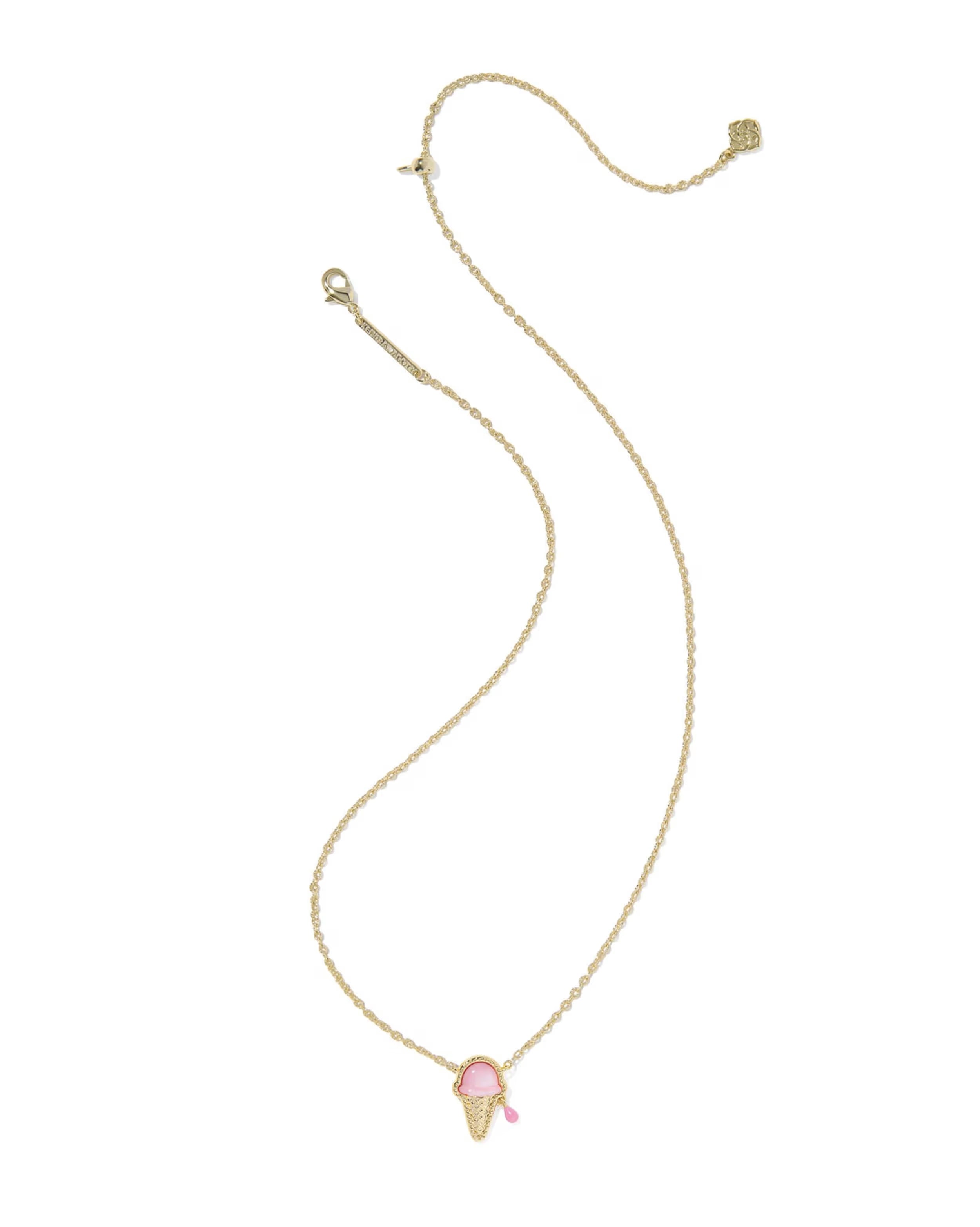 ICE CREAM GOLD SHORT PENDANT NECKLACE