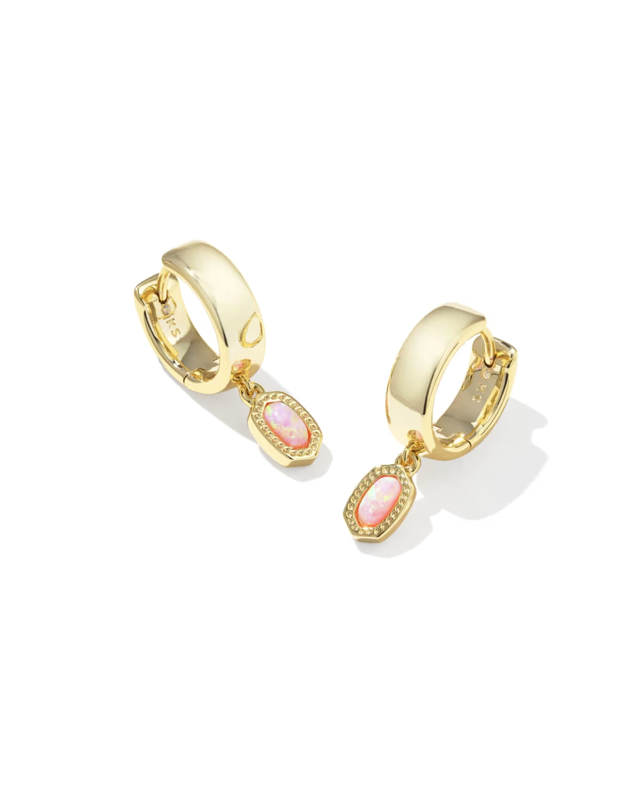 MINI ELLIE GOLD WIDE HUGGIE EARRINGS