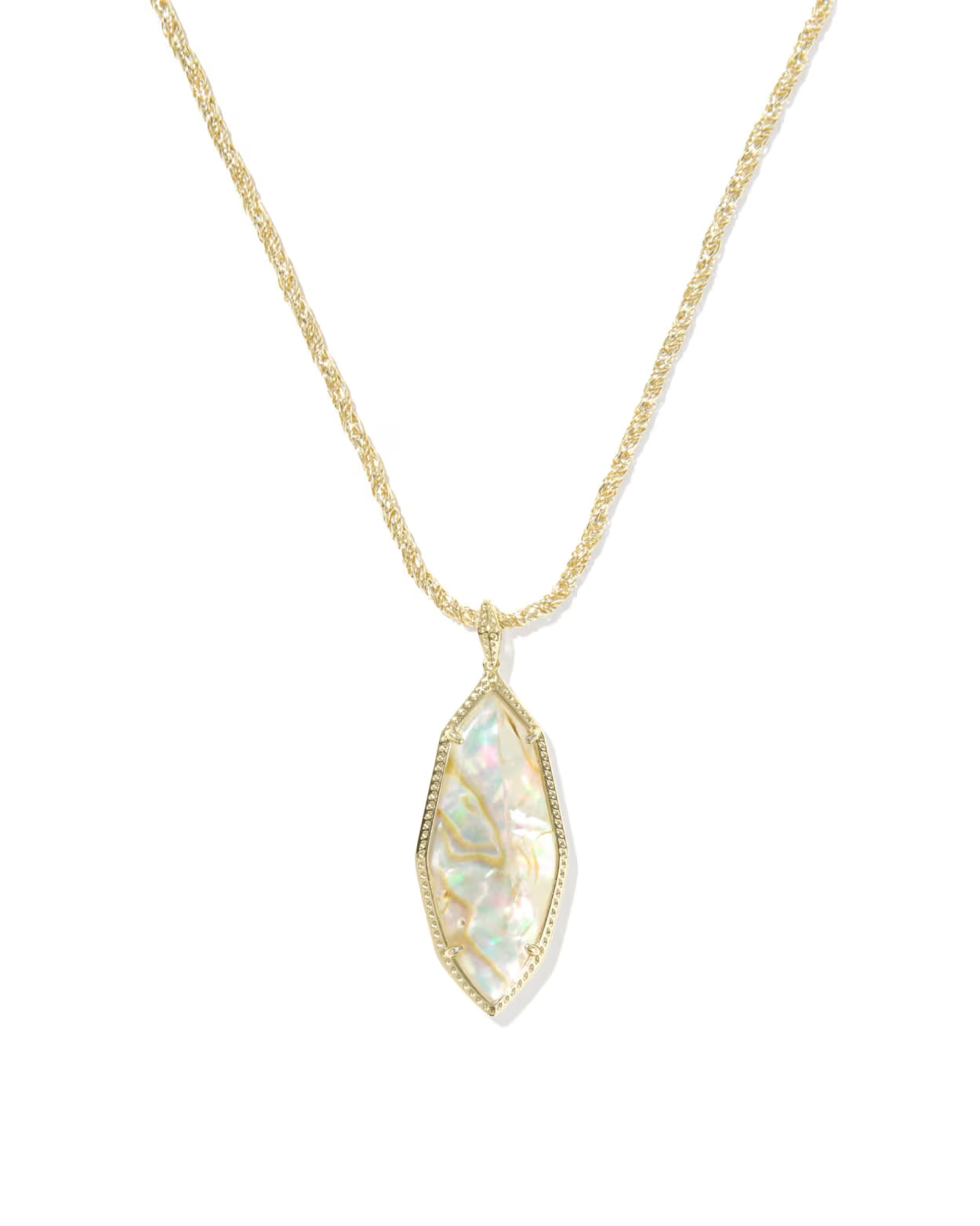 OPHELIA GOLD LARGE LONG PENDANT NECKLACE