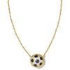 SOCCER SHORT PENDANT GOLD NECKLACE in ivory mother of pearl