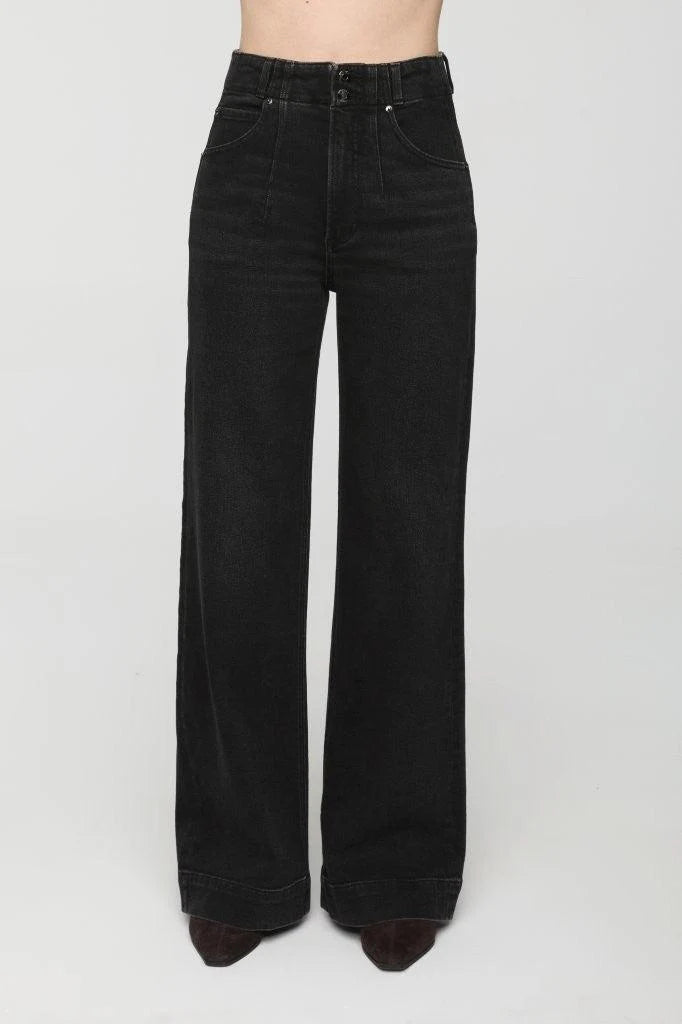 Lana High Rise Double Button Jeans