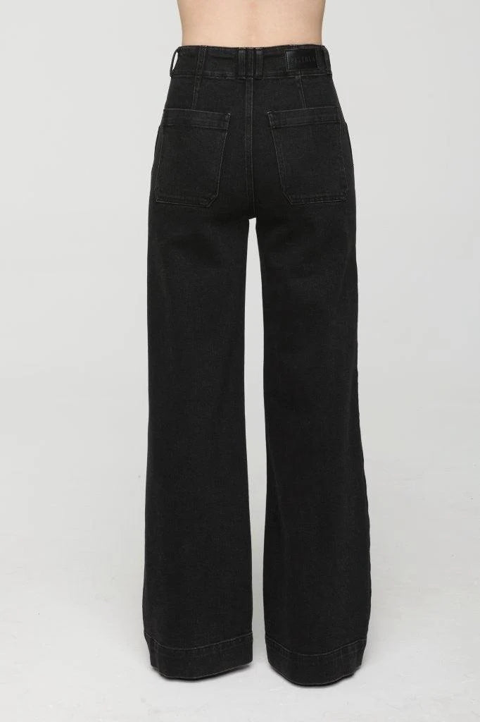 Lana High Rise Double Button Jeans